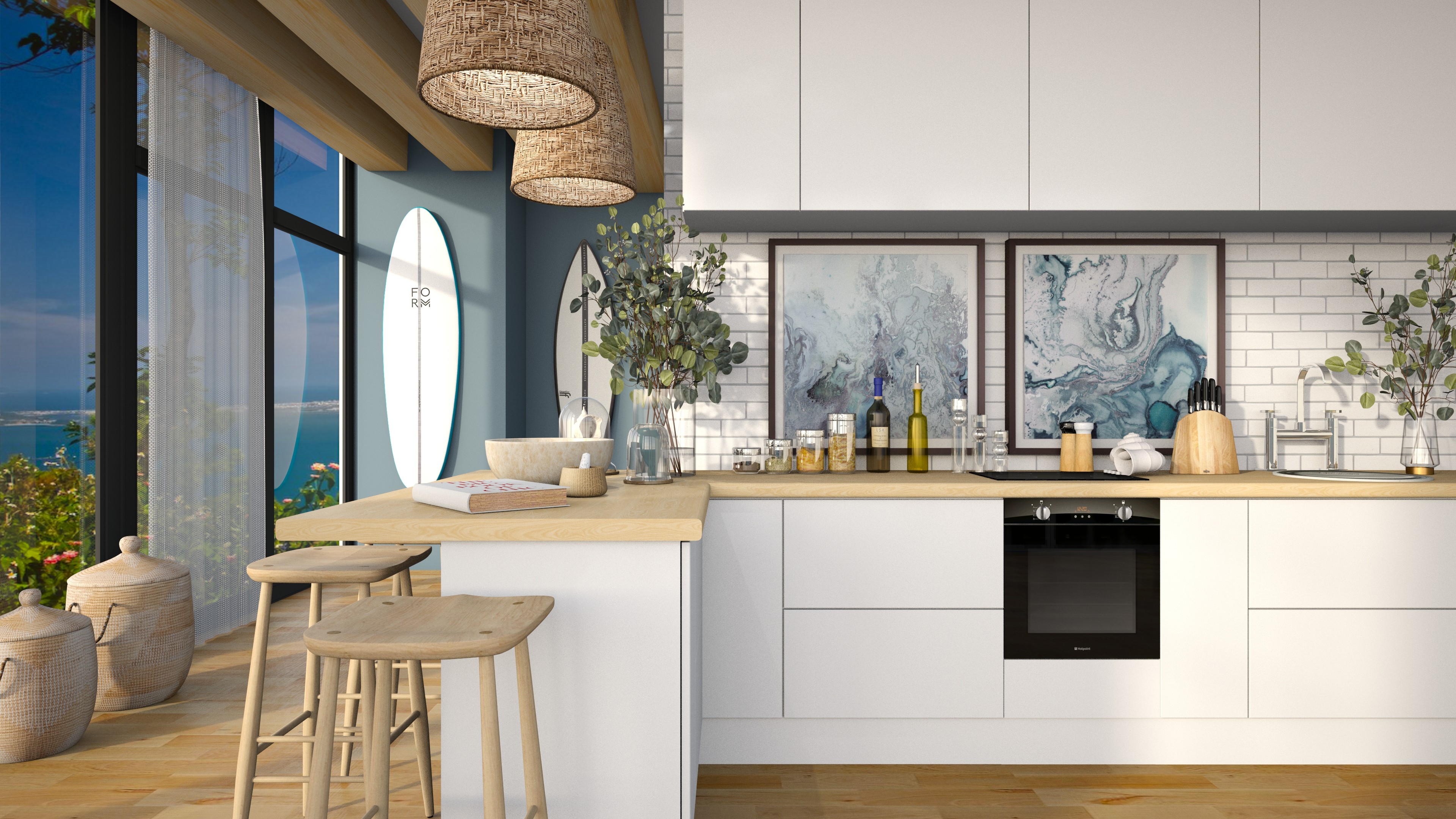 Ocean Inspired Kitchen