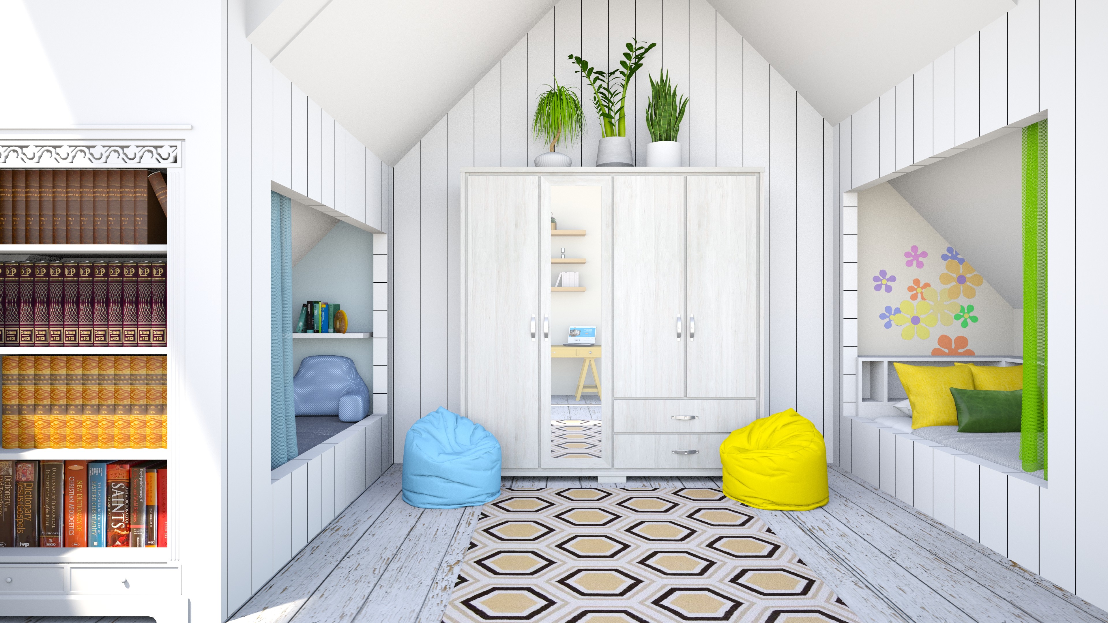 Attic bedroom