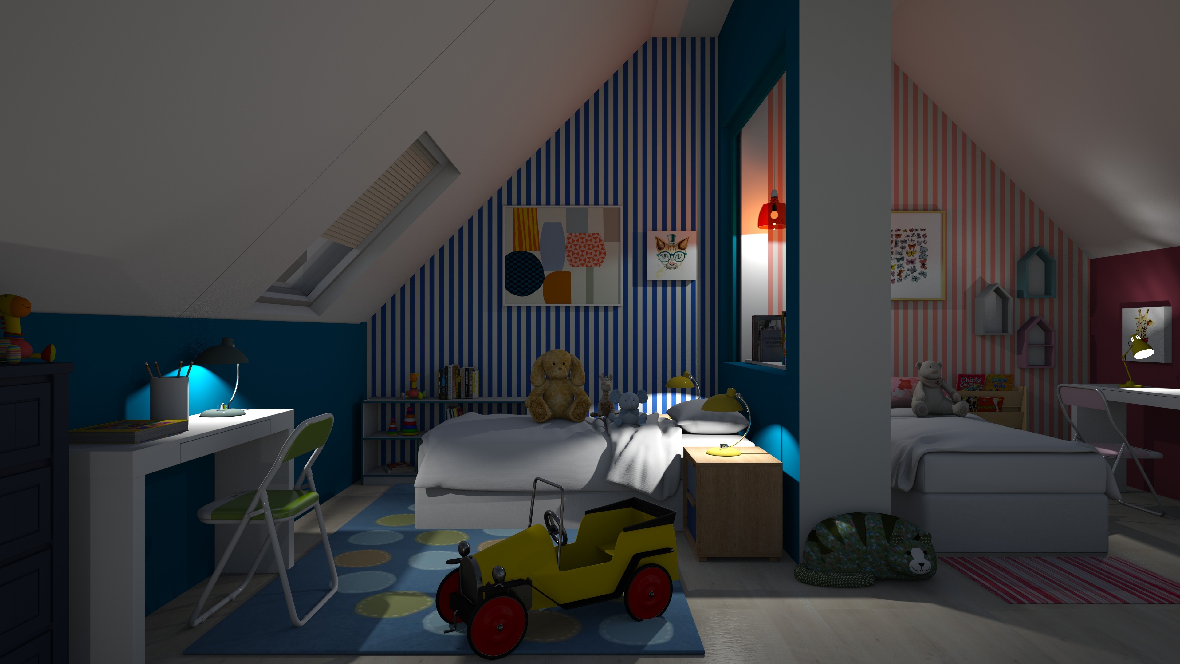 Attic bedroom