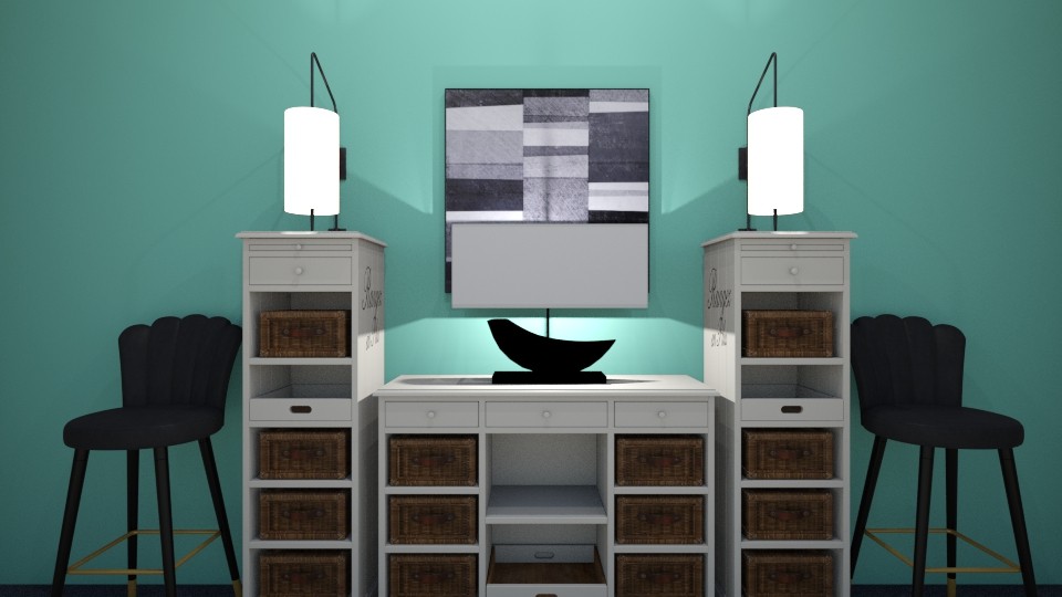 SeaFoam Green Living Modern Living room by llama_555