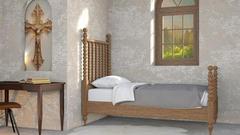 Neon Monastery - Bedroom  - by Erin T