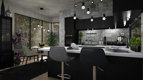 Black kichen - by AndreaLivingStyle