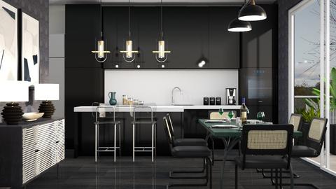 Very Black - Kitchen  - by gretaponte