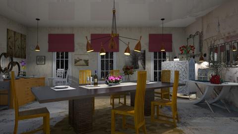 Modern Farmhouse DiningRm - by Lindy_Designs