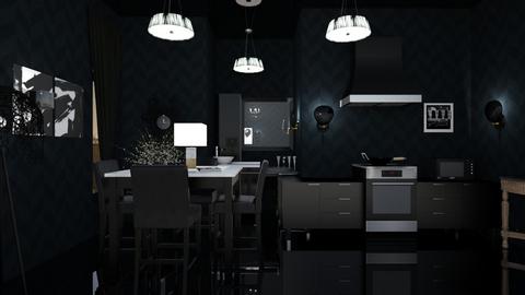Very Black Kitchen - by Lindy_Designs