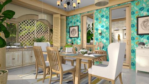 Linen Dining - Retro - Dining room  - by ZsuzsannaCs