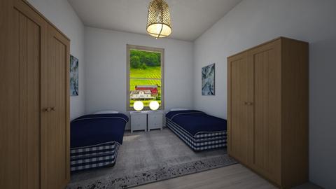 Blue and white - Country - Bedroom  - by Twerka