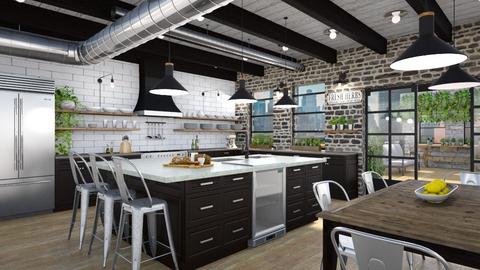 Industrial Kitchen - Modern - by crosette