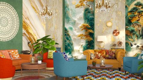 Lobby colorful seating - by Moonpearl