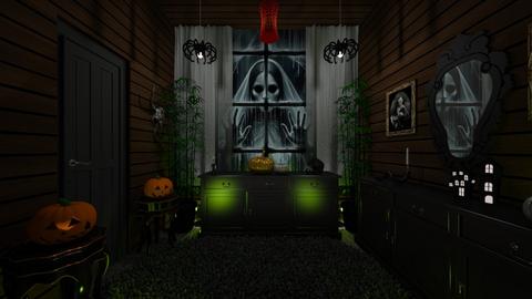 Halloween black hallway - by Iren Csicsai