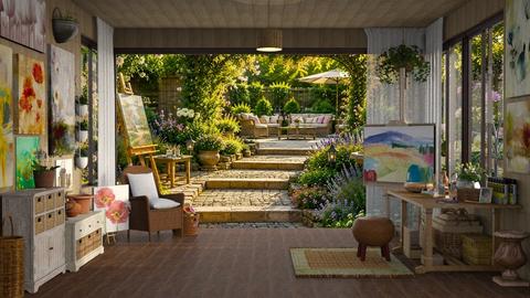 Artist Gargen Studio - Retro - Garden  - by nat mi