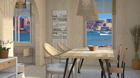 rattan modern dinning - Dining room  - by Moonpearl