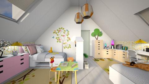Attic bedroom - Kids room  - by gretaponte