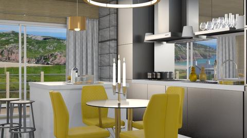Silver and gold kitchen - Kitchen  - by Mormbly 