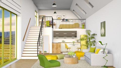Yellow and Green - Bedroom  - by emy lova 