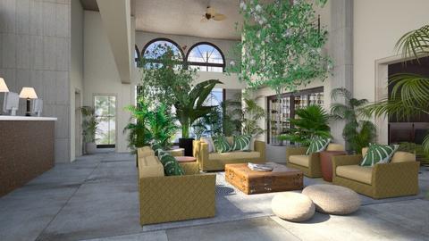 Hotel Palm Lobby - by Swiss Miss