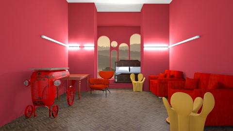 red red red red red red  - Bedroom  - by Chantal Way