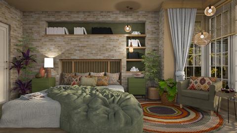 Colorful padded bedroom - by AndreaLivingStyle