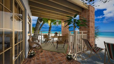 terrace on the beach - by Iren Csicsai