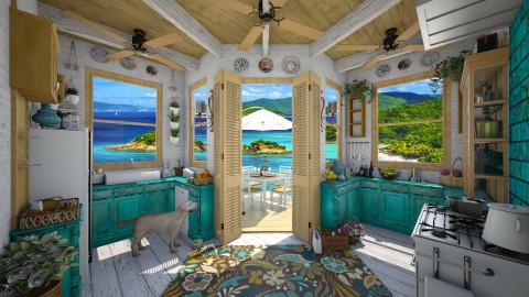 Design 62 Casual Caribbean Kitchen - Kitchen  - by Daisy320