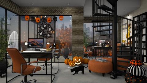 Halloween Office Deco - by AndreaLivingStyle