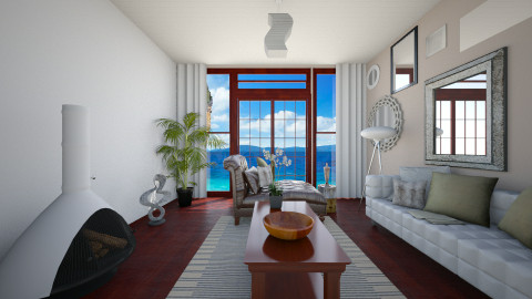 Beach Escape - Retro - Living room  - by Raquel Collison