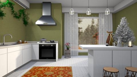 Layered Xmas Lights - Kitchen  - by MsEclectic