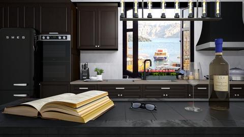 Very Black Kitchen - Kitchen  - by matina1976