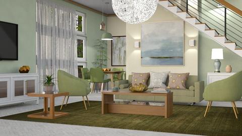 Green - Living room  - by milyca8