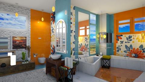 Mexicain Bathroom design - by Lindy_Designs