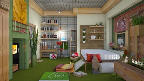 Green gold red 2  - Kids room  - by Mormbly 