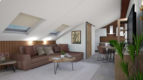 Low Attic Loft - Living room  - by matina1976