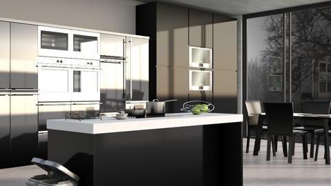 Black kitchen - by Nari31