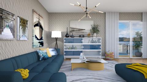 Wave Navy - Living room  - by gretaponte