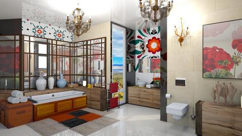 Modern Mexican Bathroom - by Lindy_Designs