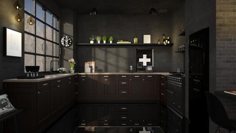 black kitchen - by Lo89