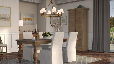 farmhouse dining room - Dining room  - by AnVie