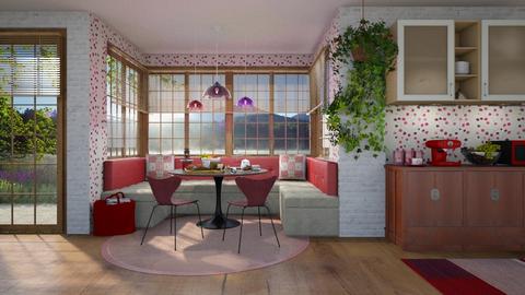 Berry breakfast nook - by AndreaLivingStyle