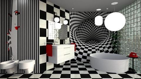 Op art bathroom - by AndreaLivingStyle