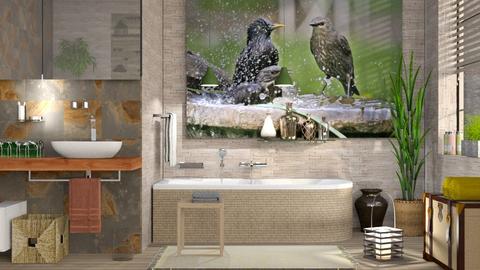 Birds Bathing - Eclectic - Bathroom  - by Sally Simpson