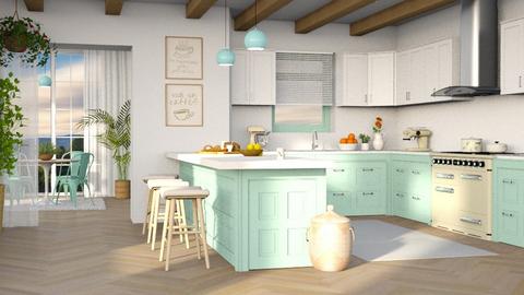 Mint kitchen - Kitchen  - by emy lova 