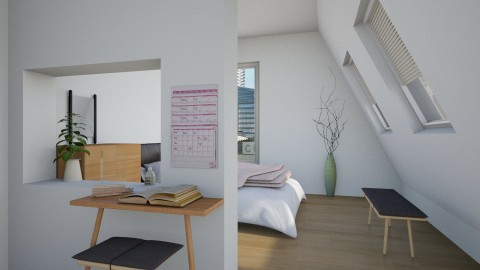 attic apt - Minimal - Bedroom  - by laughterlines