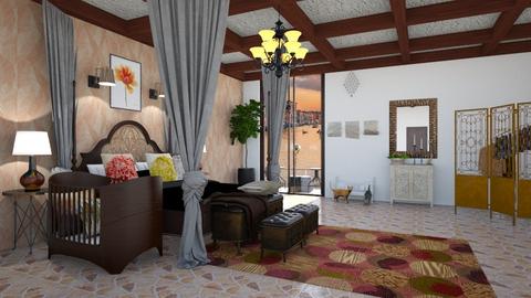 Tuscan Bedrom - Bedroom  - by bluedolphin12