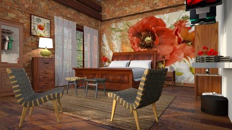 Poppy Room - Bedroom  - by ZuzanaDesign