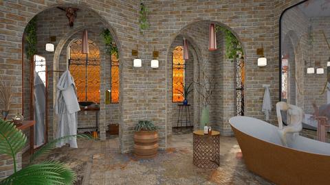 Labyrinth copper bath - Bathroom  - by milyca8