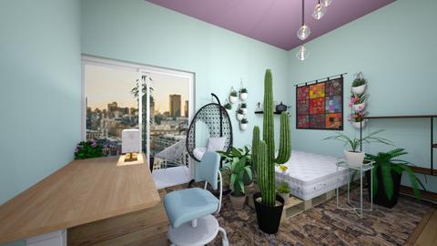 urban jungle bedroom - Glamour - Bedroom  - by deleted_1645806623_kiwimelon711