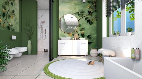 Paterned tile - Bathroom  - by milyca8