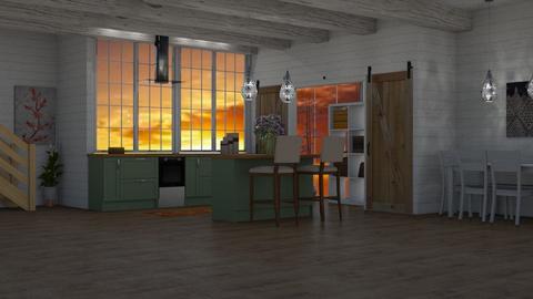 barn kitchen - Rustic - Kitchen  - by Wohooo