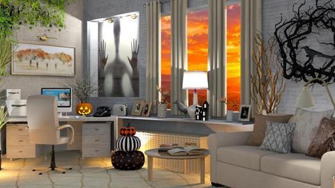 Halloween Office Deco - by Ally Carmody