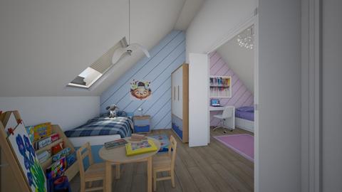 Attic bedroom - Bedroom  - by Theadora
